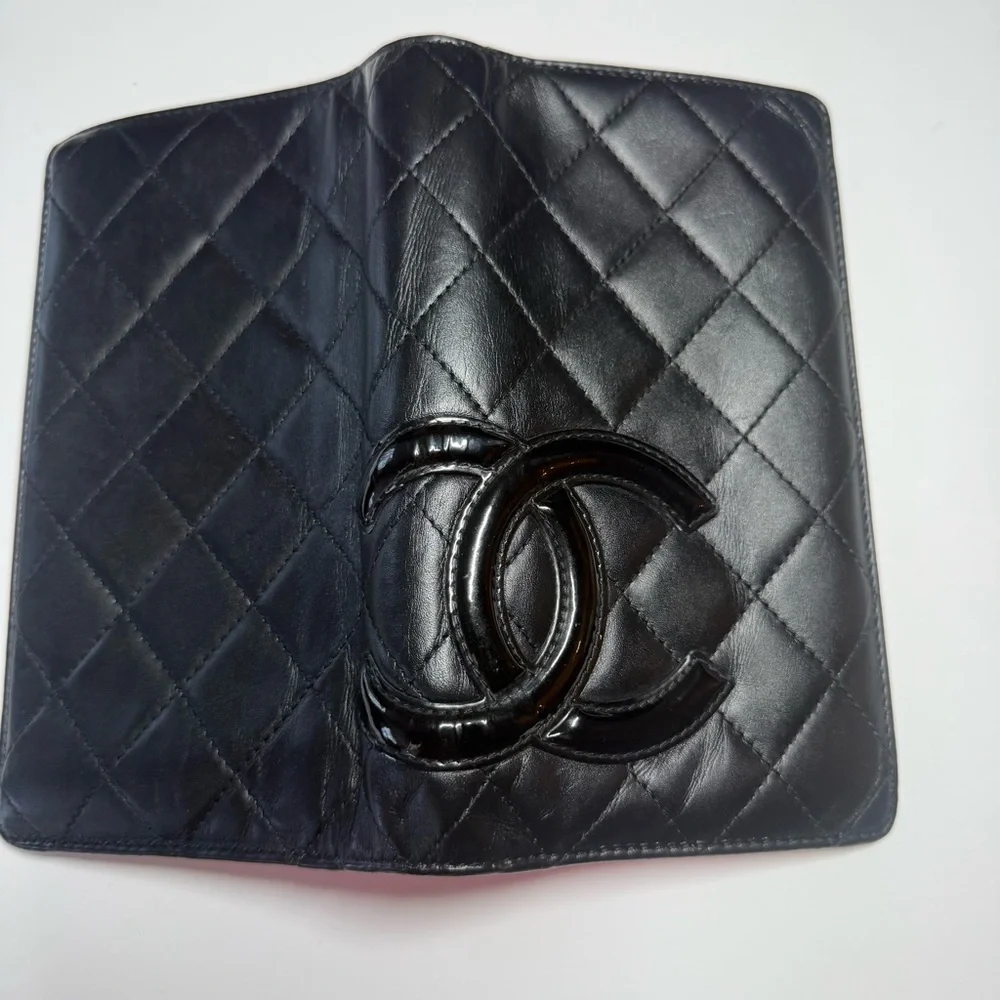CHANEL Cambon Black Quilted Leather Wallet
